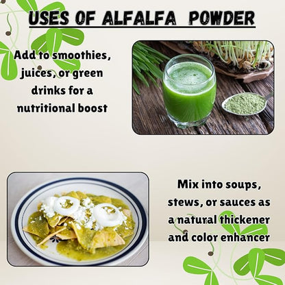 Alfalfa Powder 2lb Superfood Green Powder 2 Pound | Gluten Free Non-GMO Vegan (32 Ounces) [Packaging May Vary]