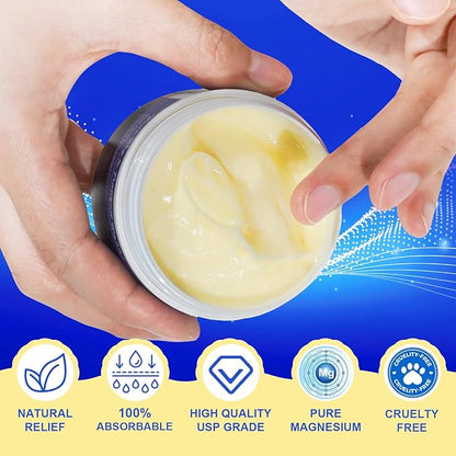 Magnesium Cream, Topical Magnesium Oil Cream with Pure Zechstein Magnesium, Magnesium Oil for Feet, Legs, Arms and Chest, Topical Magnesium Chloride, Easy to Use, Easy to Absortion