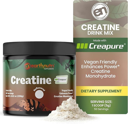Pure Creatine Made with Creapure® – Creatine Monohydrate Powder for Muscle Growth, Strength & Performance – Supplement for Men & Women – Non-GMO, Sugar Free, Additive Free - Unflavored 250g