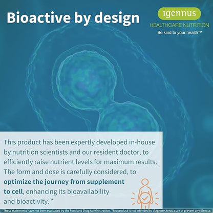 Igennus Longvida Lipidated Curcumin 500mg, Ultra Bioavailable & Sustained Action, Vegan, 180 Capsules