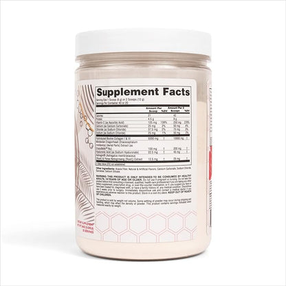 Strong + Sexy Fit Collagen Peptides Plus Powder with Hyaluronic Acid and Vitamin C, Women's Hair, Skin, Nails and Joint Support Supplement, Grass Fed Bovine Collagen, Cinnamon Dulce, 20 - 40 Svg