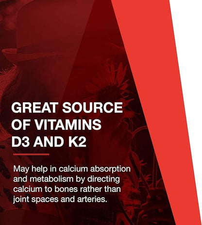 PROTOCOL FOR LIFE BALANCE - Liquid D3 and MK-7-2500IU Vitamin D3 and 100mcg Vitamin K2, Helps Support Bone and Cardiovascular Health - 1 Fl oz