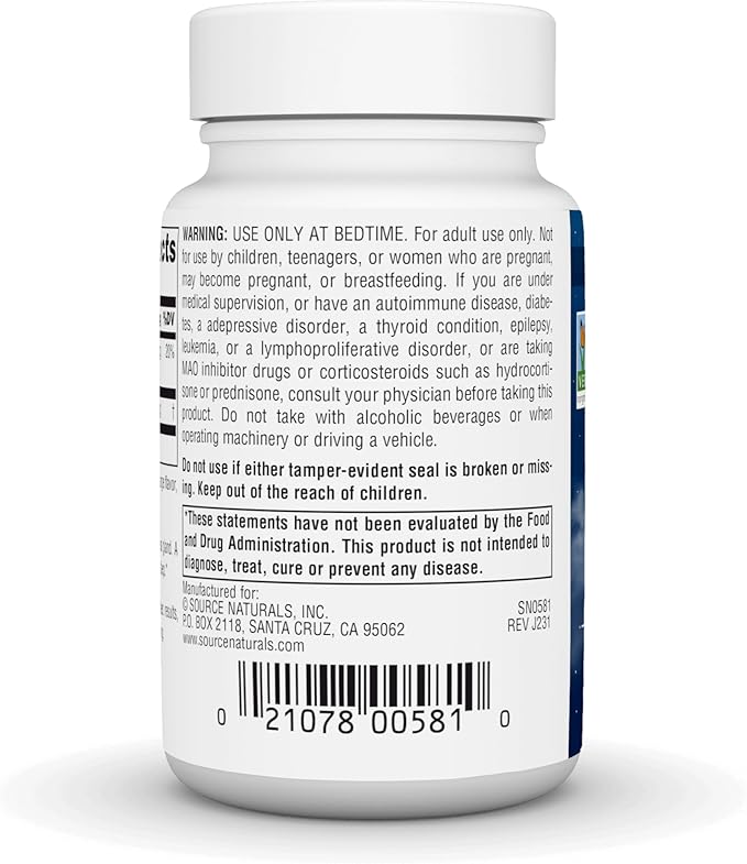 Source Naturals Melatonin, Dietary Supplement That Supports Sleep* 5 mg - 200 Orange Flavored Lozenges