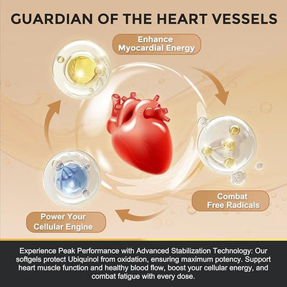 ZEBORA Ubiquinol CoQ10 300mg Softgels, 4-in-1 Powerful Antioxidant for Heart and Vascular Health, Essential for Energy Production, Max Absorption Active Form of CoQ10, 120 Softgels