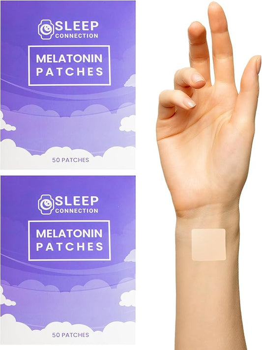 Melatonin Patches for Adults - 60 Beige Sleep Patches for Adults, Skin Friendly, Sleep Promoting Stickers with Natural Ingredients - Supports Better Sleep & Relaxation - 2 packs of 30