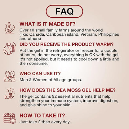 TrueSeaMoss Wildcrafted Irish Sea Moss Gel - Made with Dried Seaweed & Fresh Sea Vegetables, Seamoss, Antioxidant Supports Digestion - Made in USA (Mango/Pineapple, Pack of 5)