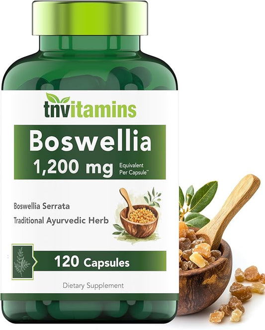 Boswellia Serrata Herbal Extract Capsules | 1200 MG/Capsule (120 Capsules) | Joint Support Supplement* | Ayurvedic Herb: Indian Olibanum/Frankincense