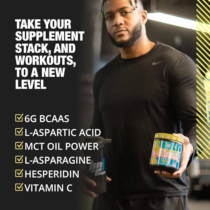 BPI Sports Best BCAA Pump - BCAA Powder Intra Workout Sports Drink with Branched Chain Amino Acids for Hydration & Recovery, for Men & Women - Lemon Squeeze - 25 Servings