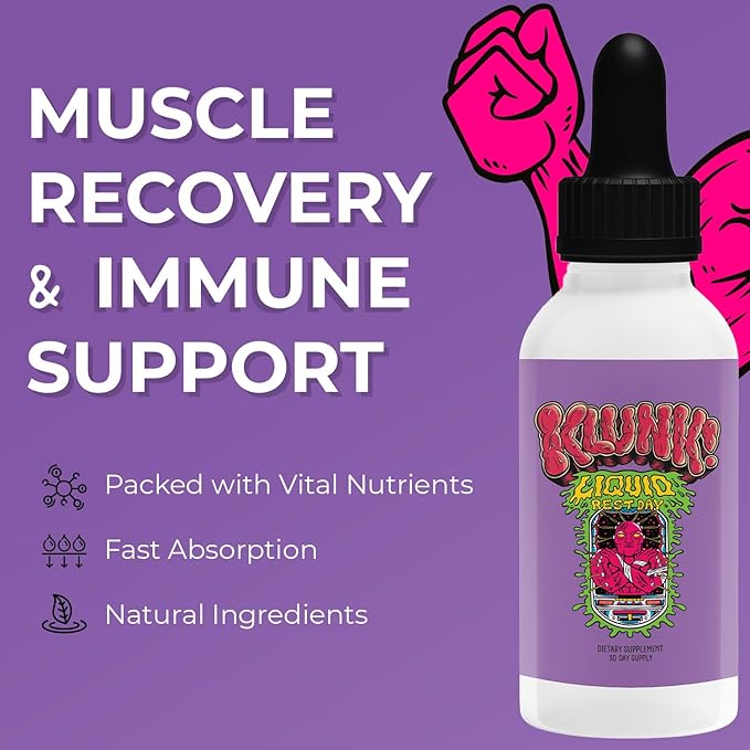 Liquid Recovery Supplement - Support Muscle Recovery, Reduce Cramps, Boost Energy & Immunity - Magnesium Drops with Vitamin C, Zinc & Bromelain (60ml) | 1 Month Supply