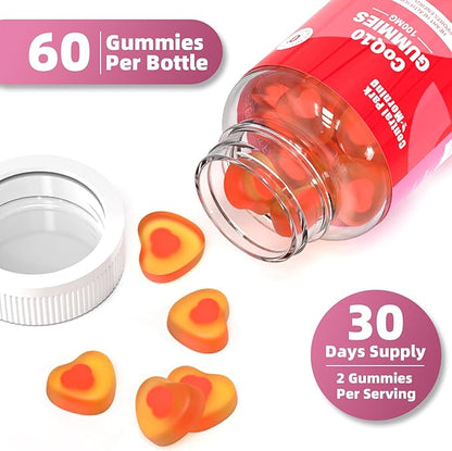 Coenzyme Q10 Supplement, CoQ10 Gummies Antioxidant for Heart Health Support & Energy