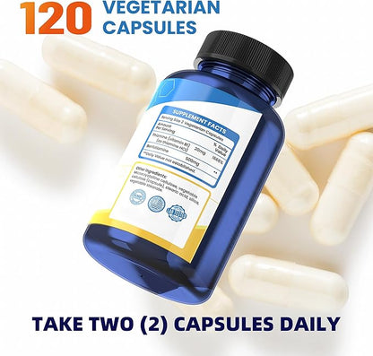 120 Capsules containing 500 mg of Vitamin B1, Non-GMO, Vegan, Gluten Free, Benfotiamine