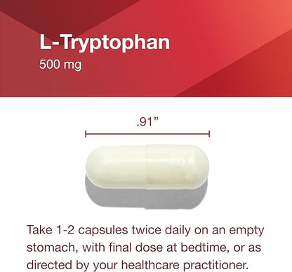 PROTOCOL FOR LIFE BALANCE L-Tryptophan 500mg - Stress Relief and Relaxation - 60 Veg Caps