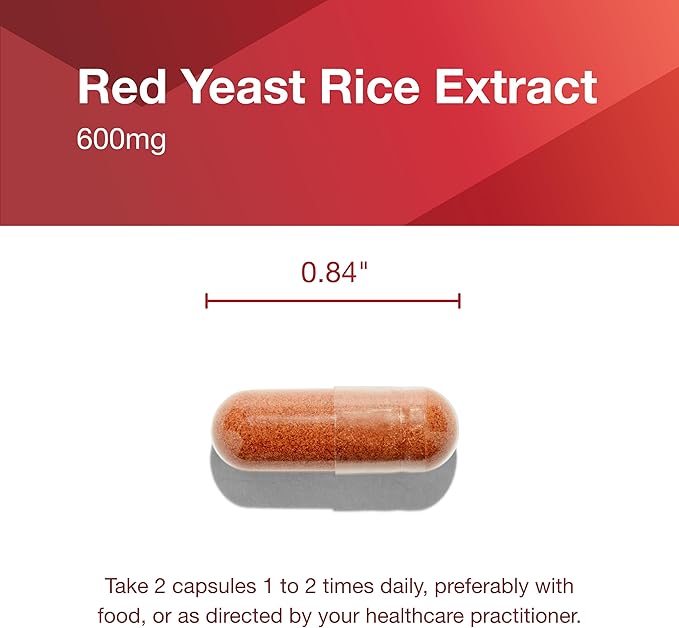 PROTOCOL FOR LIFE BALANCE Red Yeast Rice 600 mg - Made with Organic Red Yeast Rice - Dairy Free & Egg Free - 90 Veg Capsules