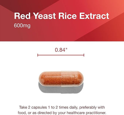 PROTOCOL FOR LIFE BALANCE Red Yeast Rice 600 mg - Made with Organic Red Yeast Rice - Dairy Free & Egg Free - 90 Veg Capsules