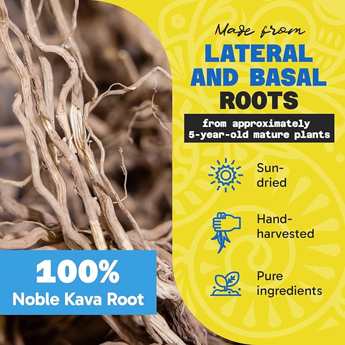 Premium Santa Cruz Kava Powder, Medium Grind Noble Root Powder, Easy to Prepare Kava Root Powder with A Smooth and Creamy Taste, Kava Root Powder, 8 oz