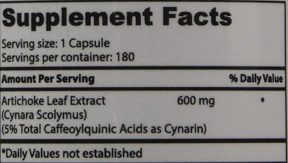 Superior Labs – Artichoke Leaf NonGMO Powerful with Caffeoylquinic Acid Natural Dietary Supplement to Support Healthy Metabolism, Digestion, Antioxidant, – 600 mg Dosage – 180 Veg Caps