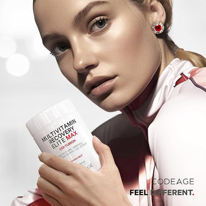 Codeage Multivitamin Recovery Elite Max Supplement - Vitamins A, C, D, E, B-Complex, Essential Minerals, Antioxidants, Colostrum, Phytonutrients, Pantethine, Non-GMO, Sport Multivitamins - 90 Capsules