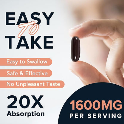 1600 mg Liposomal NAD Supplement, 98% Pure NAD+ Supplement, Superior Absorption, Alternative to Nicotinamide Riboside or NADH to Boost NAD+ for Aging Defense, Energy, Longevity, 360 Softgels
