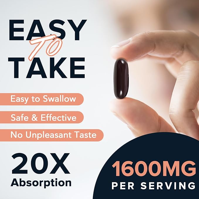 1600 mg Liposomal NAD Supplement, 98% Pure NAD+ Supplement, Superior Absorption, Alternative to Nicotinamide Riboside or NADH to Boost NAD+ for Aging Defense, Energy, Longevity, 600 Softgels