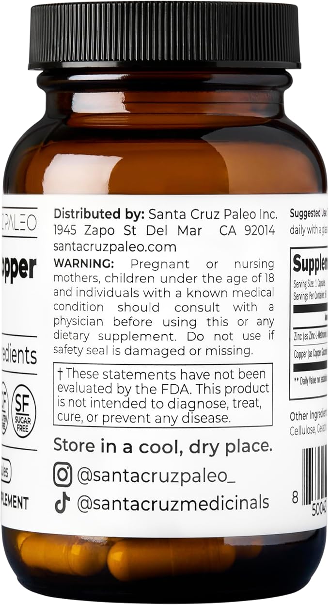 Santa Cruz Paleo Zinc + Copper Caps