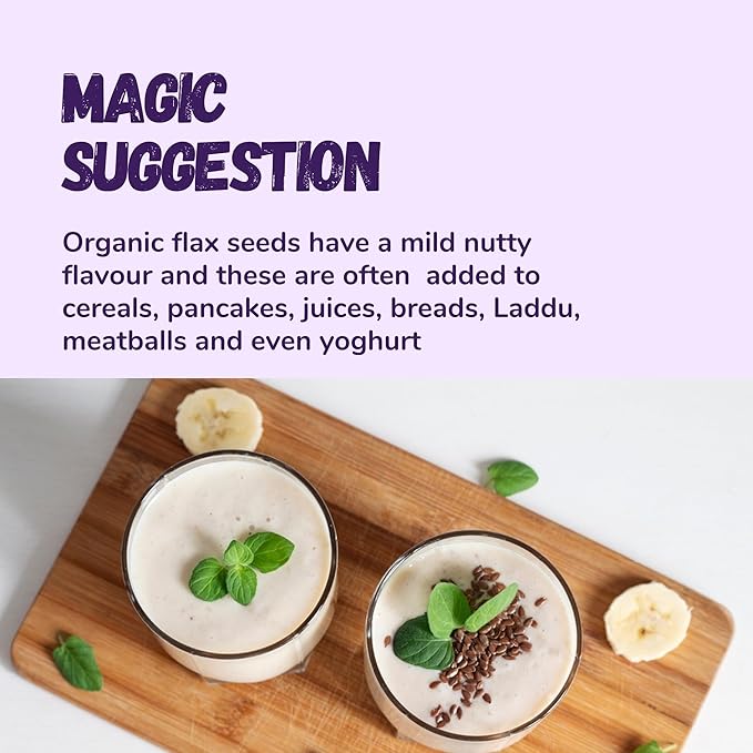 24 Mantra Organic Flax Seeds USDA Certified Organic EU Certified Organic Pesticides Free Adulteration Free Sodium Free - Pack of 1 | 7 Ounce