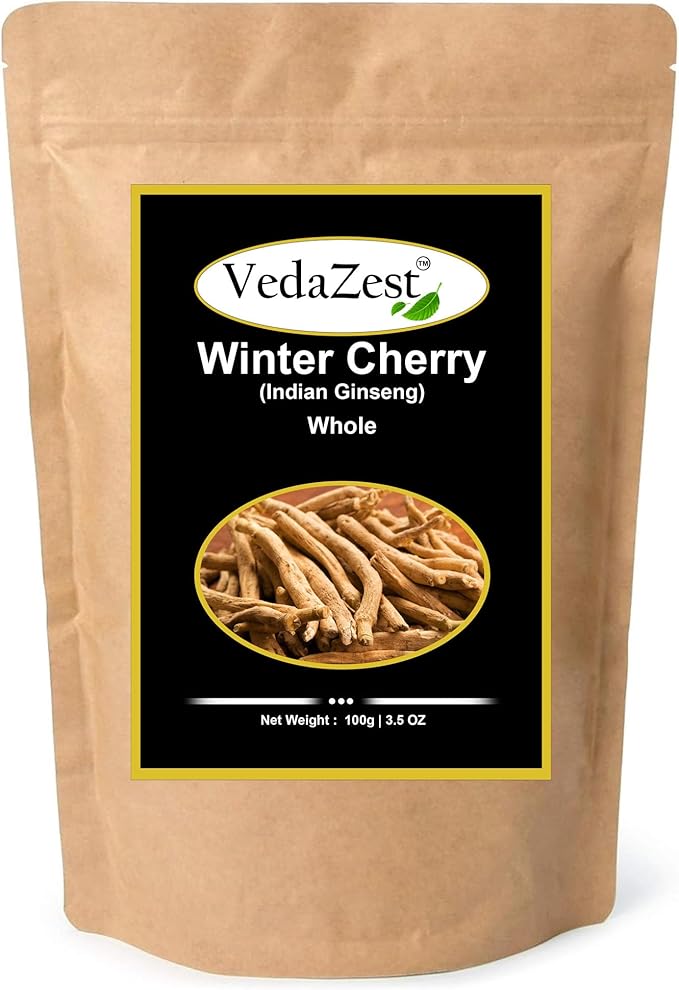 Winter Cherry Root Whole Raw 100g/ 3.5 Oz | Whole Ashwagandha Root Dried Sticks Withania somnifera (Indian Ginseng)