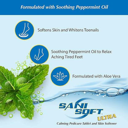 SANI CARE Sani-Soft Peppermint Formulated with Relaxing Peppermint Oil and Aloe Vera 150 Tabs SAN0200
