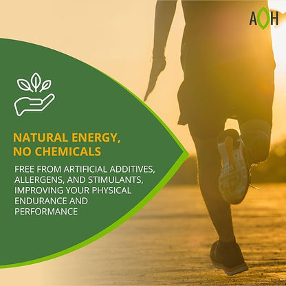 Energy Supplement Caffeine Free - Adaptogen Blend with Ashwagandha, Rhodiola Rosea, Maca, Leuzea, Gingseng - Increases Energy, Natural Stress Relief, Focus and Vitality (180 Capsules)