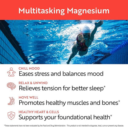 Magnesium Glycinate & Malate Complex | 300 mg | Chelated for Maximum Absorption | Supports Heart Health, Strong Bones, Muscle, Better Sleep | Gluten-Free, Non-GMO, Vegan, 60 Capsules