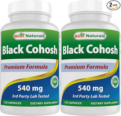 Best Naturals Black Cohosh 540 Mg 120 Capsules (120 Count (Pack of 2))