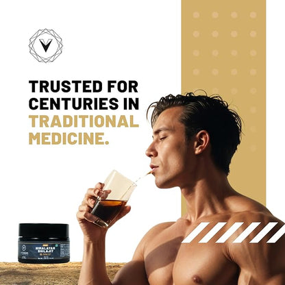 Pure Himalayan Shilajit Resin, 400mg A Grade High Potency with 75%+ Fulvic Acid & 85+ Trace Minerals, Pure Shilajit for Men & Women - with Lab Test Report - 75 Servings