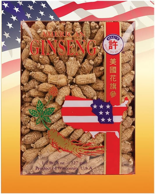 SKU #0115-8, Hsu's Ginseng Short Small #2 Cultivated American Ginseng Roots (8 oz = 227 gm/Box), 0115-8, 0115.8