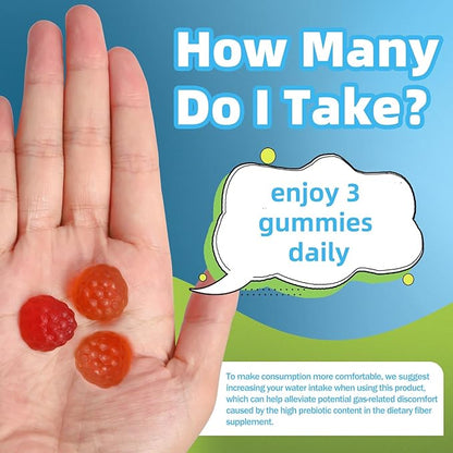 AFXMATE Fiber Supplement Gummies for Adult, 7 g Fiber Sugar Free Vegan & Gluten Free - Digestive Health, Regularity Support 120 Count