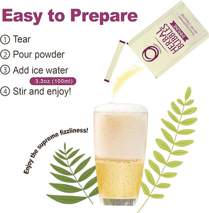 Immune Booster Fizzy Drink Mix Herbal Supplement Made with Astragalus, Ginger, Jujube, Atractylodes, Passion Fruit, No Artificial, 10packs (2 Boxes)