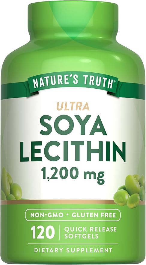Nature's Truth Ultra Soy Lecithin 1200 mg | 120 Softgels | Non-GMO, Gluten Free Supplement