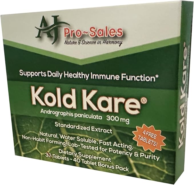 Daily Immune Health Function, 40 Count - Effective Against Cold, Sinus, Allergy Symptoms | Non-Habit Forming | No Side Effects