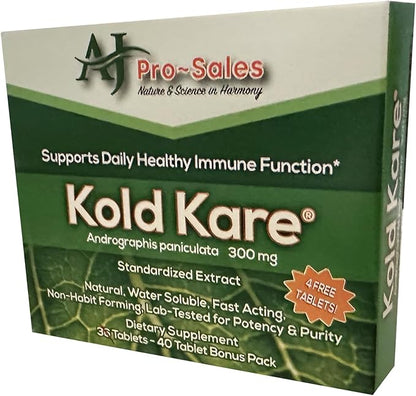 Daily Immune Health Function, 40 Count - Effective Against Cold, Sinus, Allergy Symptoms | Non-Habit Forming | No Side Effects