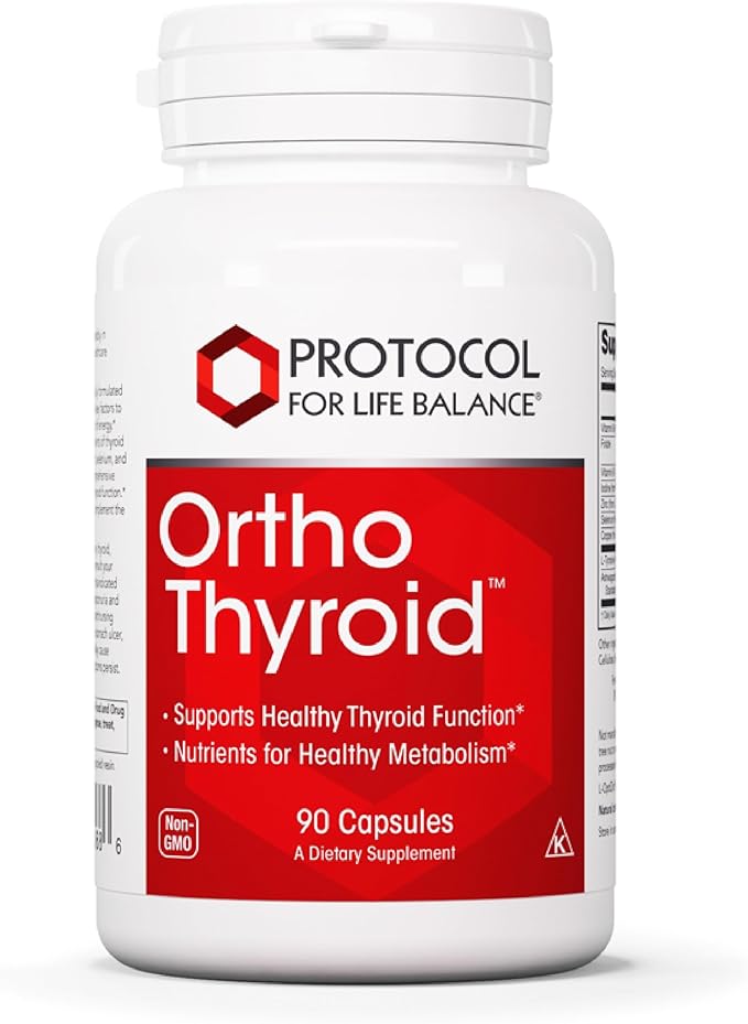 Protocol Ortho Thyroid - Supports Healthy Thyroid Function* - with Ashwagandha, Zinc & Selenium - Non-GMO & Kosher - 90 Veg Capsules