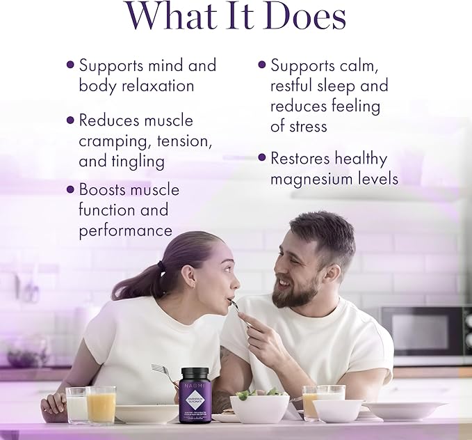 NAOMI Magnesium Glycinate - Bioactive Fully Reacted Premium High Absorption - Supports Muscle, Nerve, & Heart Health - Chelamax Magnesium Bisglycinate - 90 Capsules, 45 Day Supply