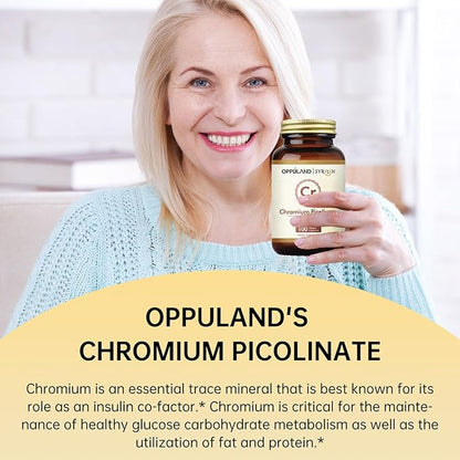 Chromium Picolinate 500 mcg,Chromium Supplements,Non-GMO, Gluten Free,100 Veg Capsules