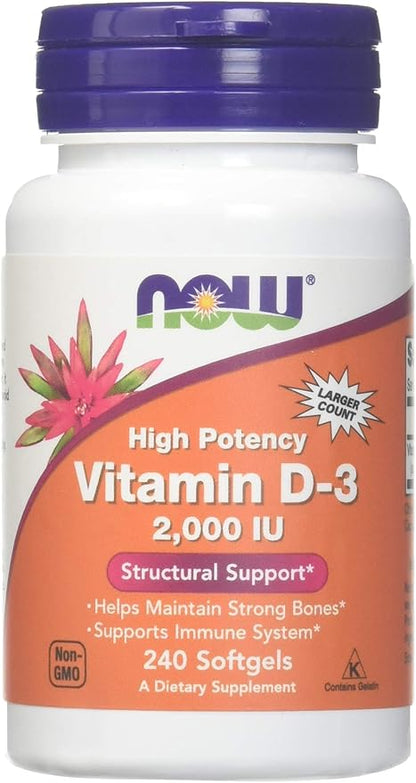 Now Foods - Vitamin D-3 2000 IU 240 softgels