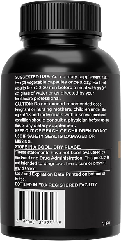 Turmeric Curcumin, with BioPerine, 650mg, Capsules - 95% Curcuminoids, Black Pepper Fruit Extract, Maximum Absorption - High Potency Turmeric Supplement - (60 Count Bottle)