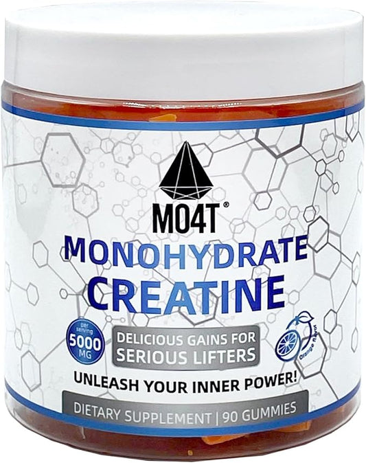 Creatine Monohydrate Gummies 5000 mg for Men & Women, Sugar Free Creatine Gummies- Sugar Free Creatine Gummies Orange Flavor - Gomitas de Creatina sin azucar.