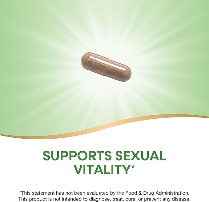 Nature's Way Horny Goat Weed Premium Extract Sexual Vitality,* Non-GMO, Vegan, 60 Capsules