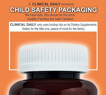 CLINICAL DAILY Pure Magnesium Citrate Capsules High Potency 500mg with Natural Magnesium Oxide. Vegan Magnesium Supplement for Women and Men Supports Rest, Enzyme and Nerve Function. 120 Ct 2 Months