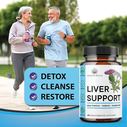 Liver Cleanse & Repair Formula - Herbal Liver Support Supplement with Milk Thistle Dandelion Root Turmeric, Artichoke Extract for Liver Health - 120 Count
