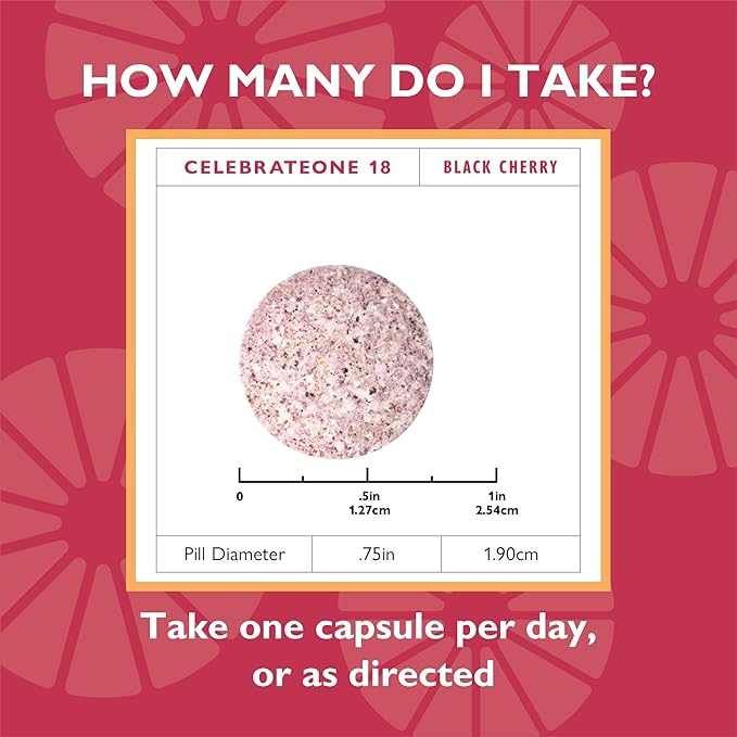 Celebrate Vitamins CelebrateONE 18 Chewables, 18mg Iron - One A Day Bariatric Multivitamin, Essential Vitamins & Minerals - Gastric Bypass & Sleeve Gastrectomy Supplement - Black Cherry (90 Tablets)