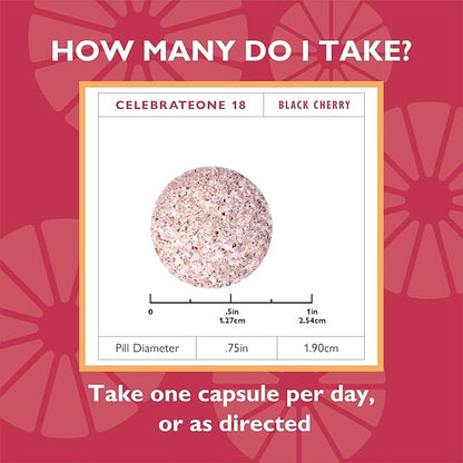 Celebrate Vitamins CelebrateONE 18 Chewables, 18mg Iron - One A Day Bariatric Multivitamin, Essential Vitamins & Minerals - Gastric Bypass & Sleeve Gastrectomy Supplement - Black Cherry (90 Tablets)