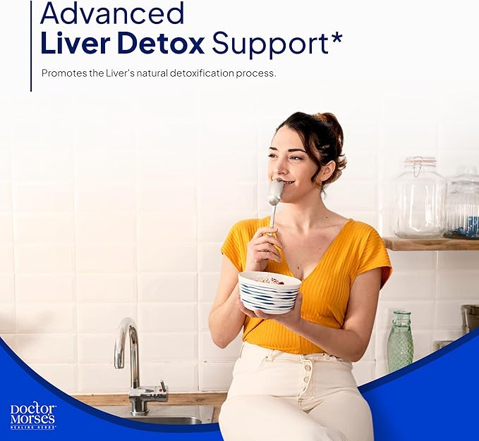 Doctor Morse Milk Thistle Supplement 25:1 Extract 600mg Equivalent to 15000mg, Liver Detox Support 4:1 Extract 300mg Equivalent to 1200mg Dandelion Root - FDA Certified Ultra Potent Formula - 60 Caps