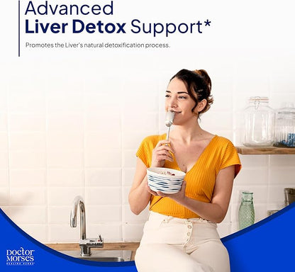 Doctor Morse Milk Thistle Supplement 25:1 Extract 600mg Equivalent to 15000mg, Liver Detox Support 4:1 Extract 300mg Equivalent to 1200mg Dandelion Root - FDA Certified Ultra Potent Formula - 60 Caps